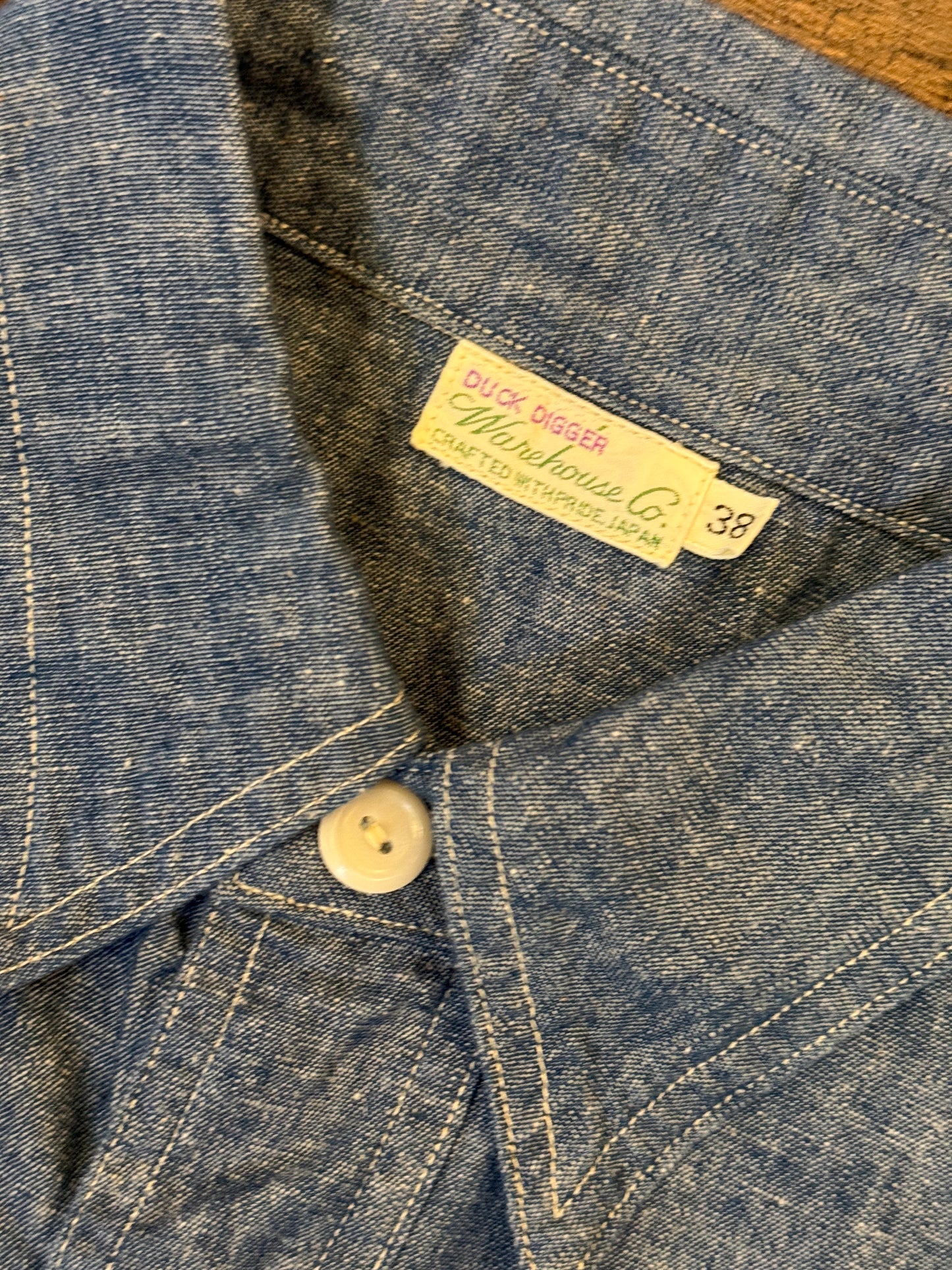 Warehouse & Co Lot 3064 Ventilation Triple Stitch Chambray Shirt