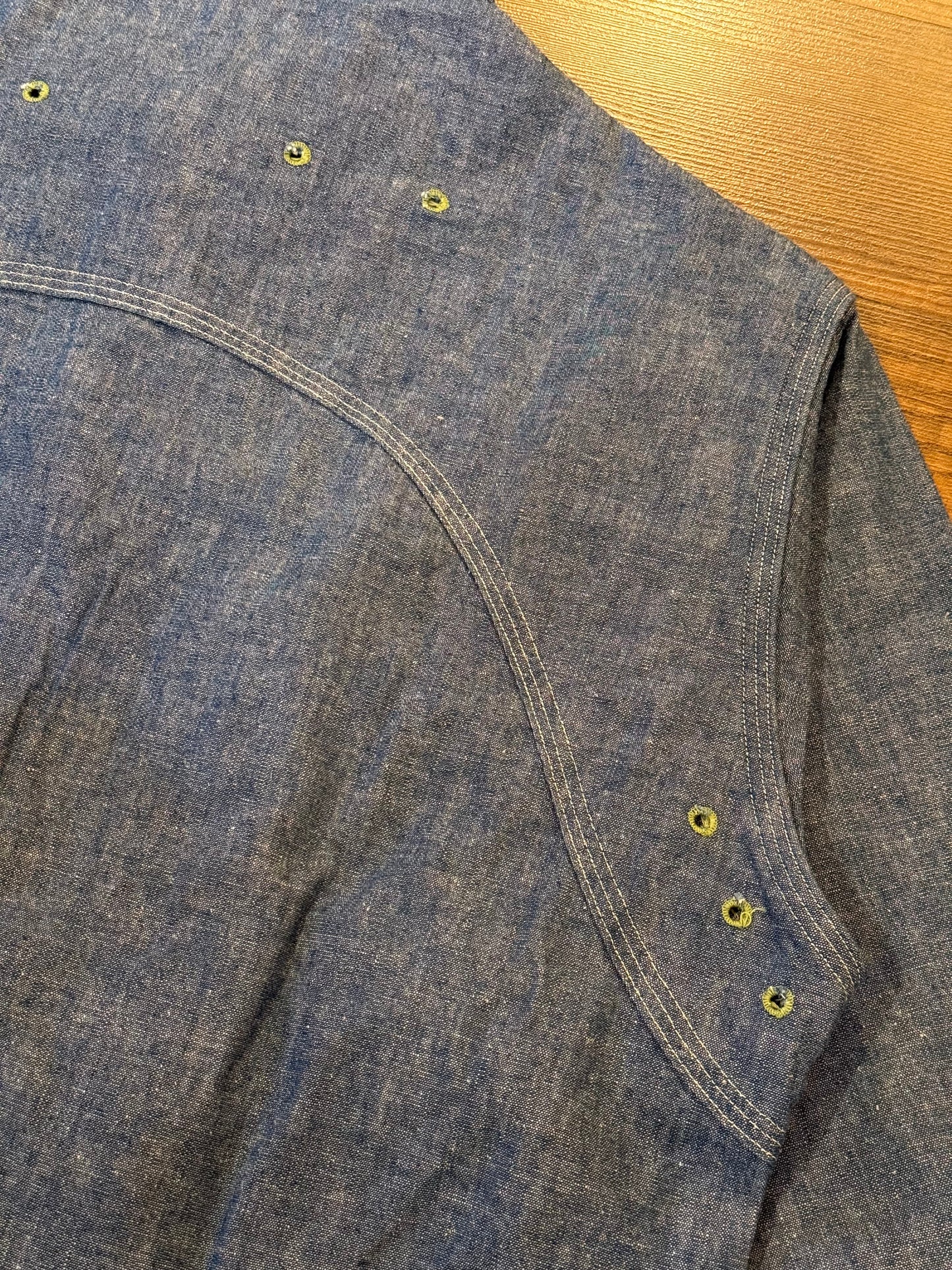 Warehouse & Co Lot 3064 Ventilation Triple Stitch Chambray Shirt
