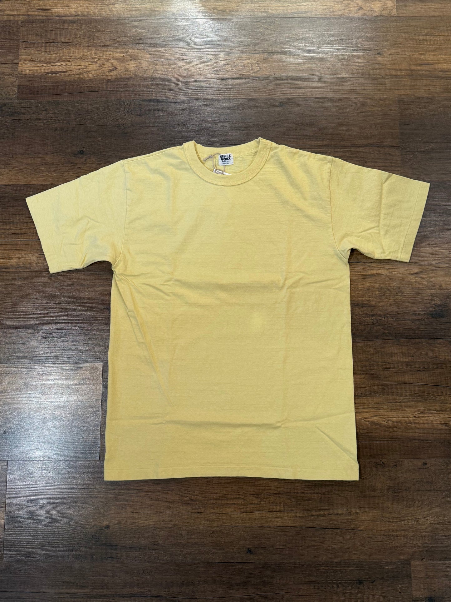 Dubble Works 7.7oz "Fallen Cotton" Crew Neck Tee - Light Yellow