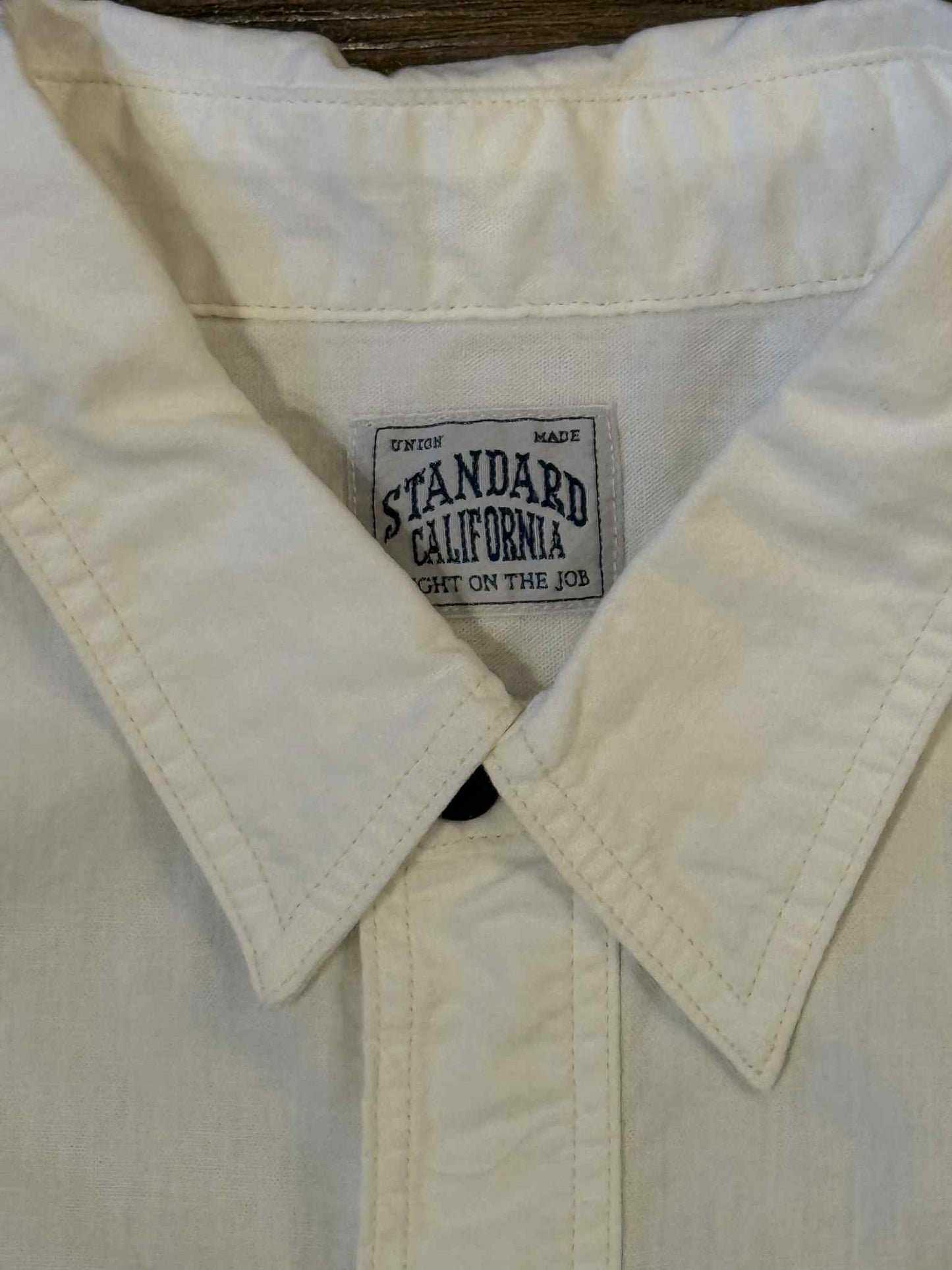 Standard California "Stadium Logo" Patch Chambray Shirt - White