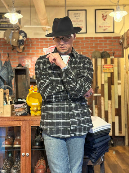 Trophy Clothing "Machine Age" Check L/S Shirt - Black