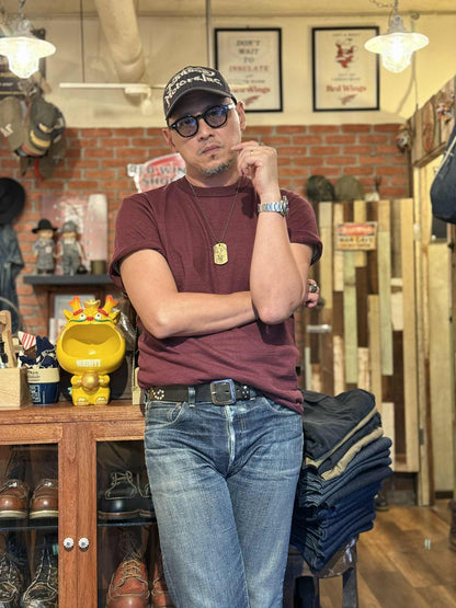 Warehouse & Co Lot 4601 Crew Neck Tee - Bordeaux