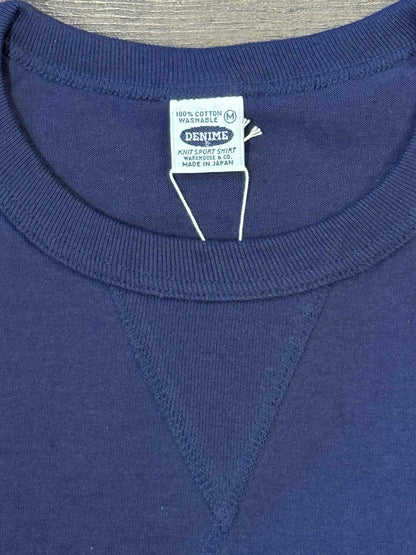 Denime Classic V-Gusset Crew Neck Tee - Navy