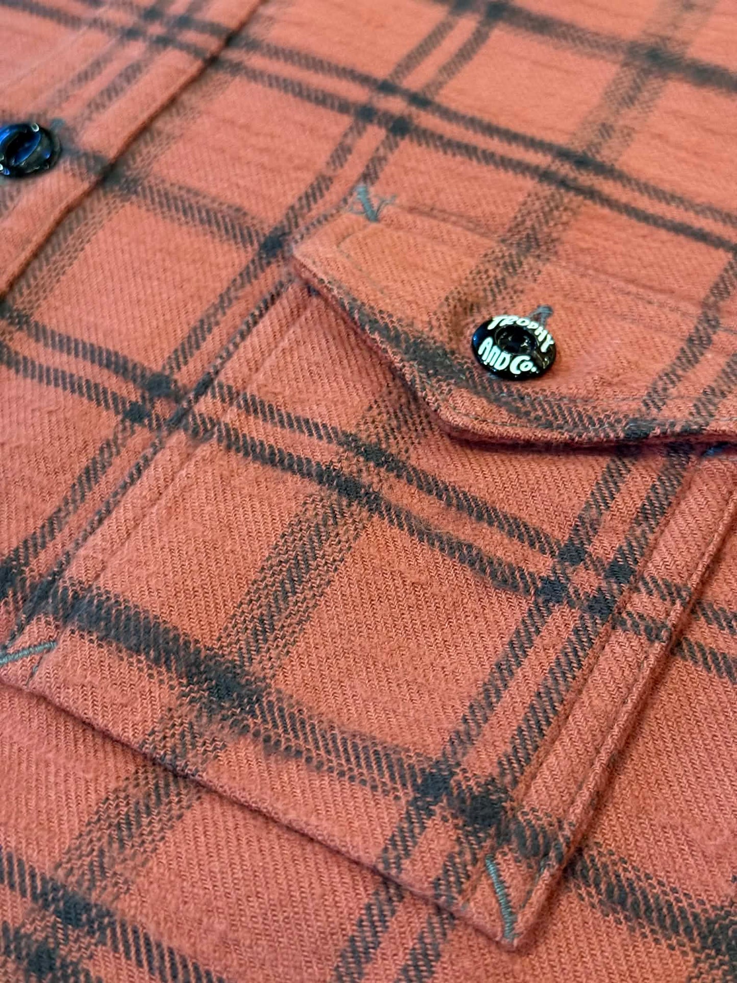 Trophy Clothing "Machine Age" Check L/S Shirt - Salmon