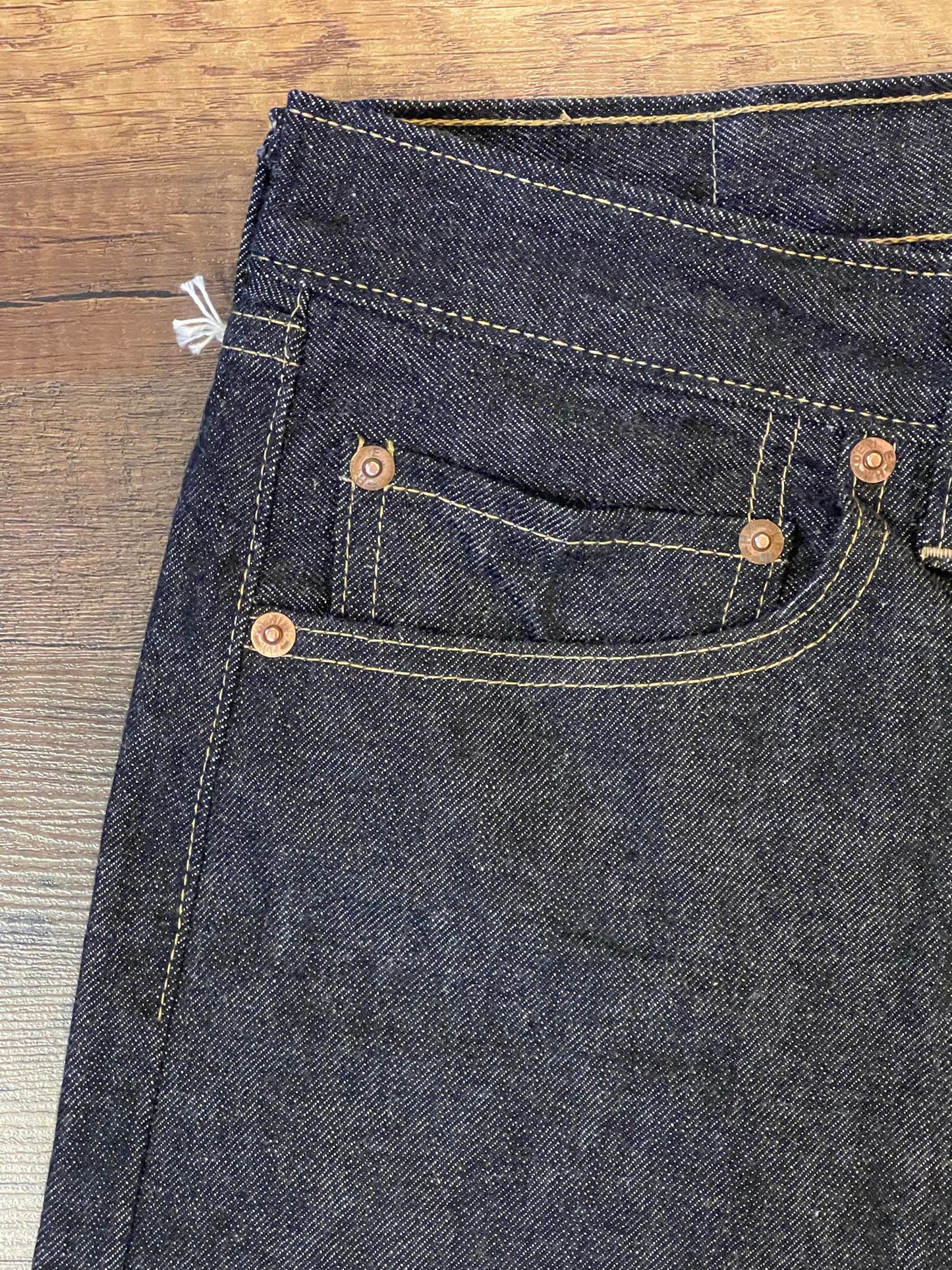 Denime Lot 224-66B "Black 66 Model" Jeans - One Washed
