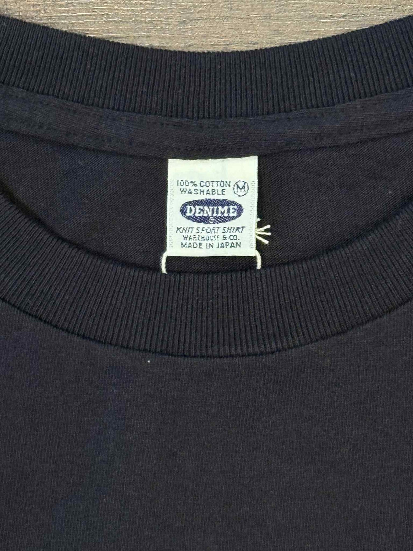 Denime Classic Pocket Crew Neck Tee - Black