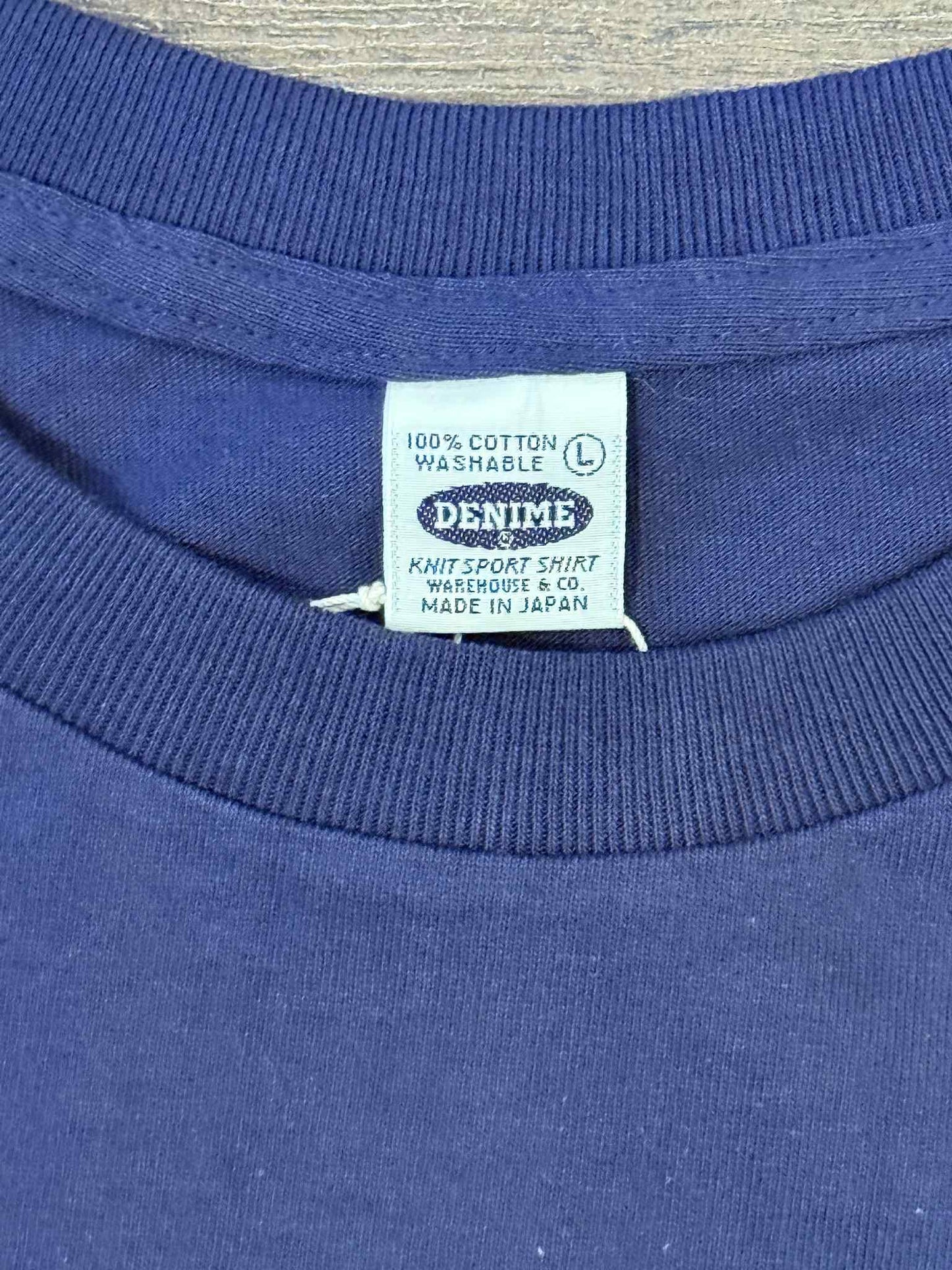 Denime Classic Pocket Crew Neck Tee - Navy