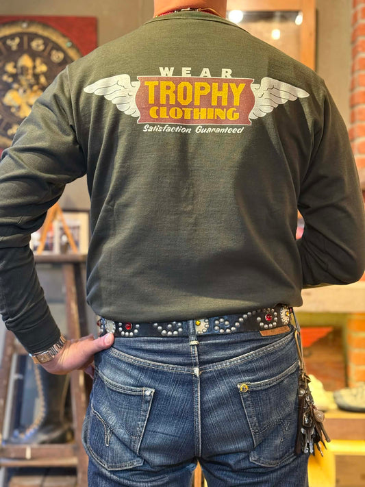 Trophy Clothing "Wing Logo" L/S Tee - Gun Black