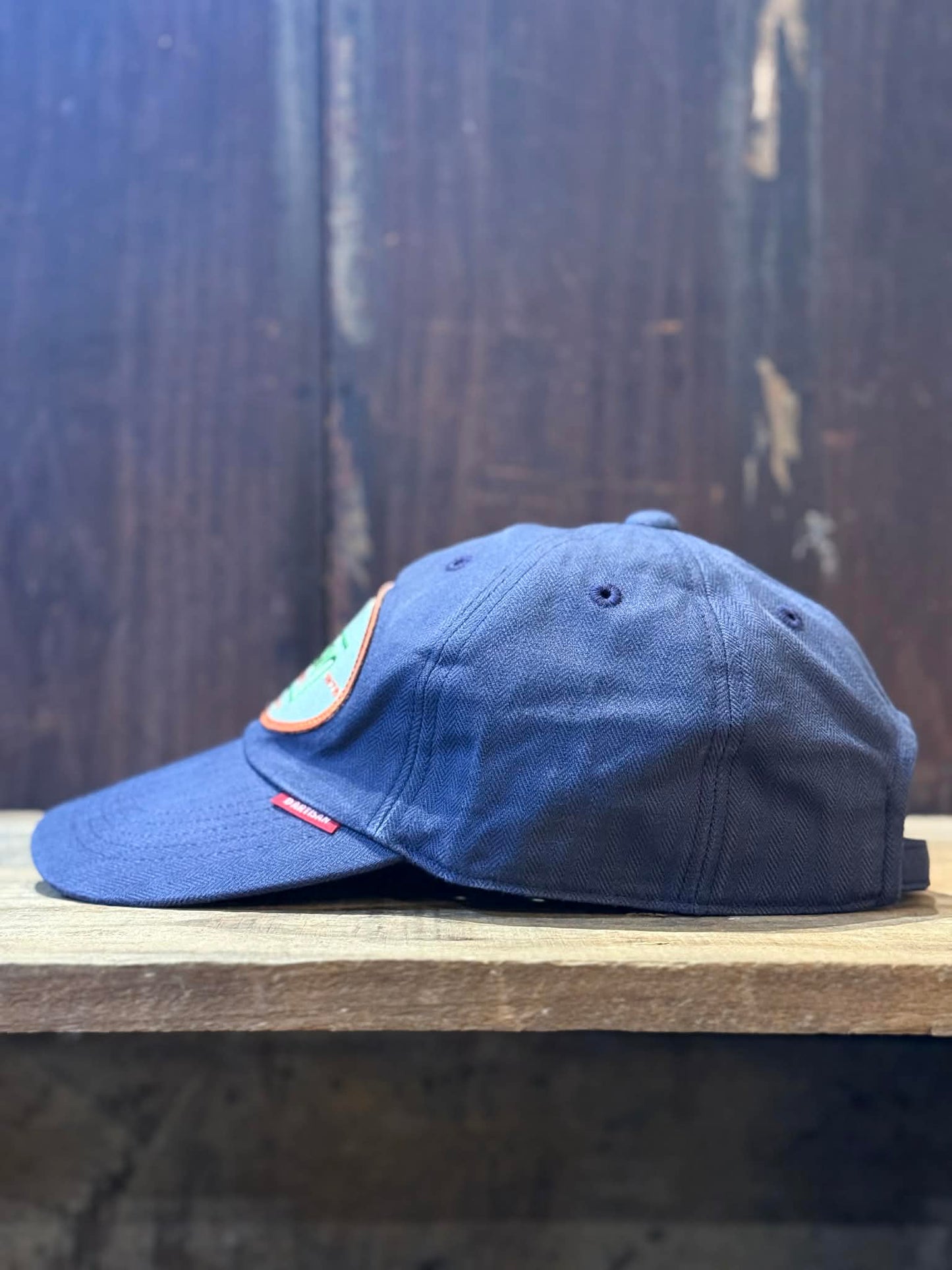 Studio D'Artisan "Motor Oil" Herringbone Cap - Navy