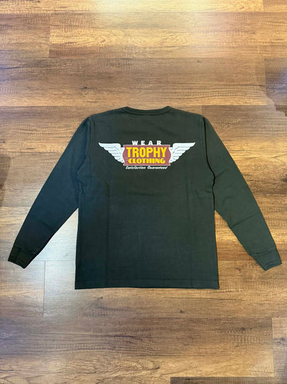 Trophy Clothing "Wing Logo" L/S Tee - Gun Black