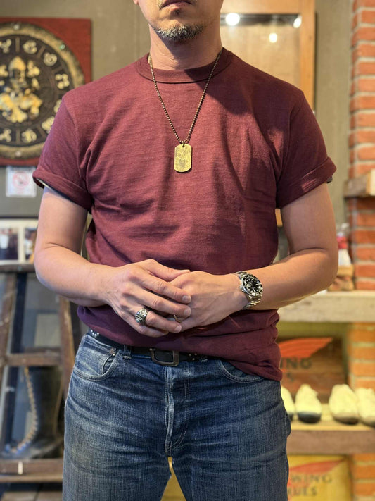 Warehouse & Co Lot 4601 Crew Neck Tee - Bordeaux