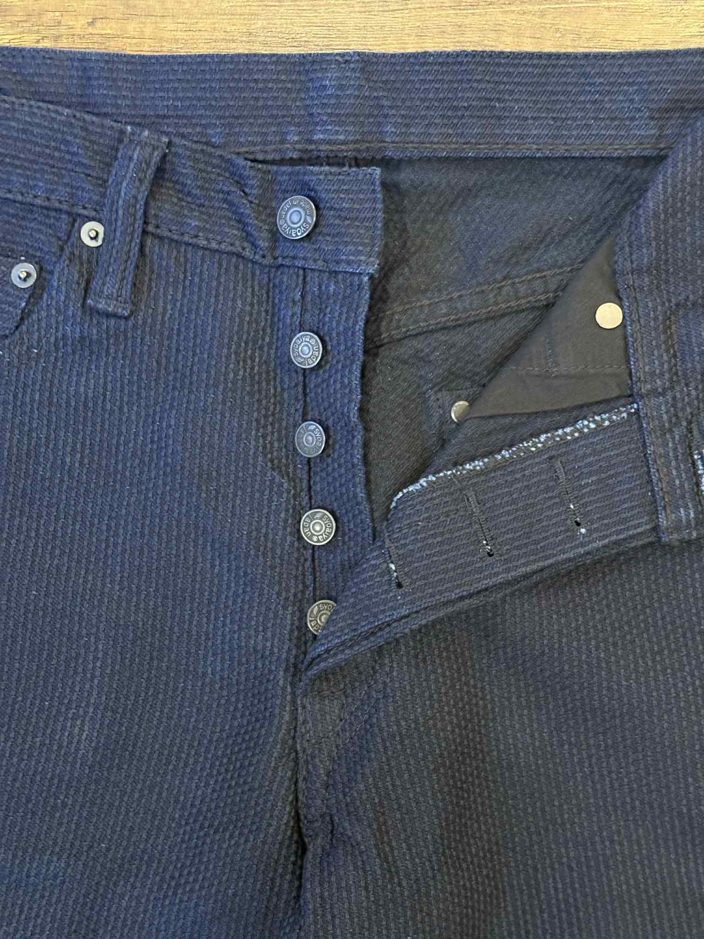 Pure Blue Japan 5 Pockets Sashiko Pants ( Regular Cut )