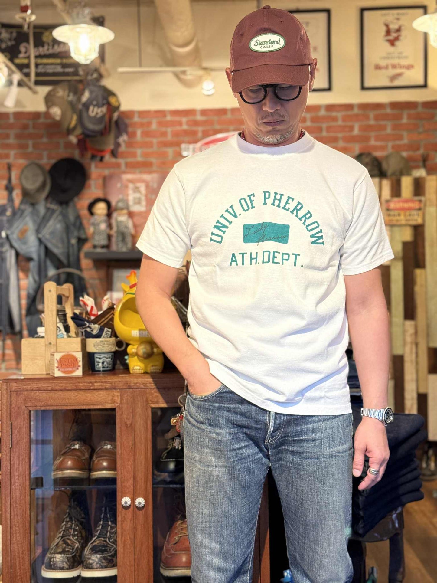 Pherrow's "Univ Of Pherrow" Tee - White