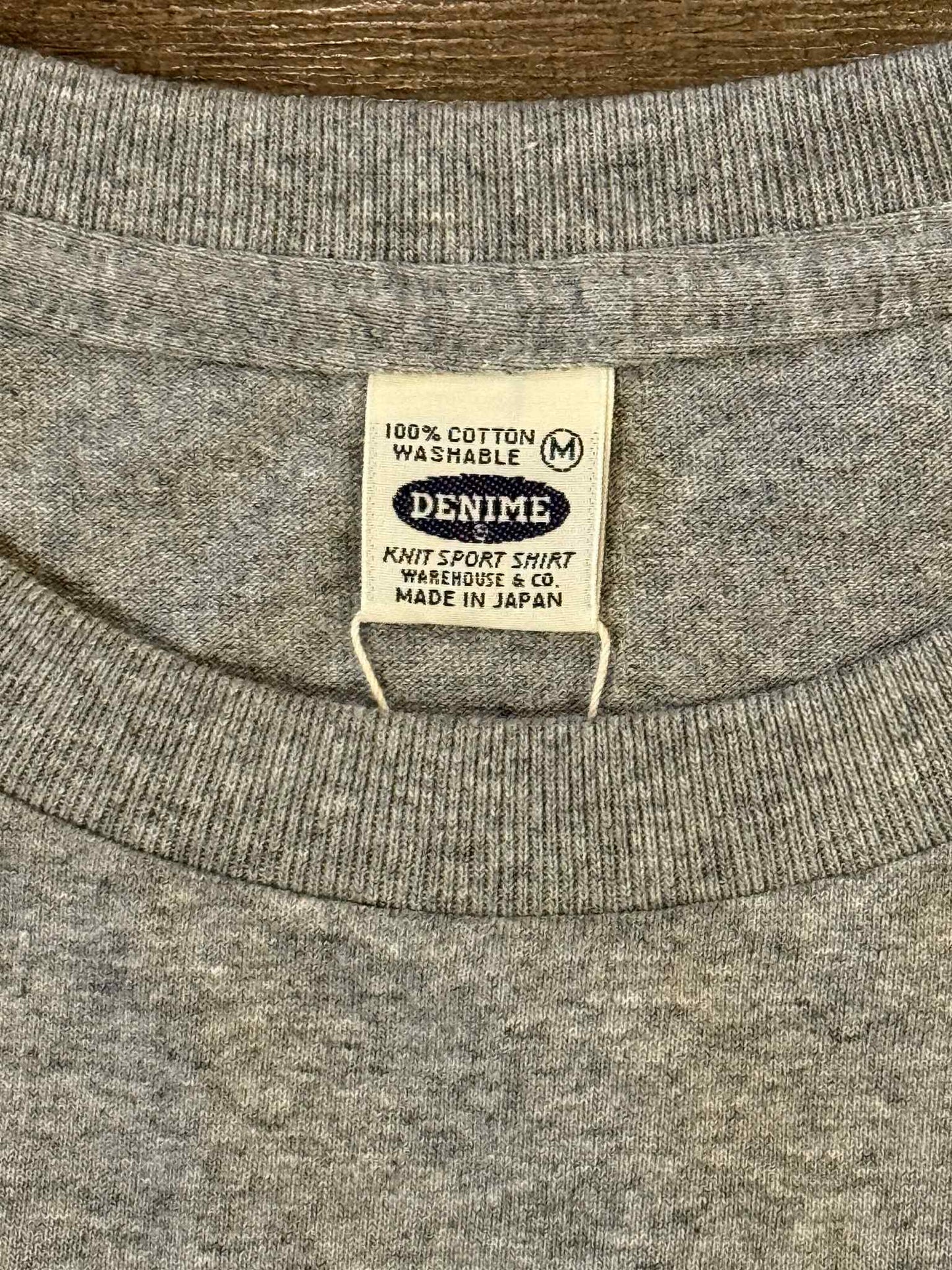 Denime Classic Pocket Crew Neck Tee - Grey