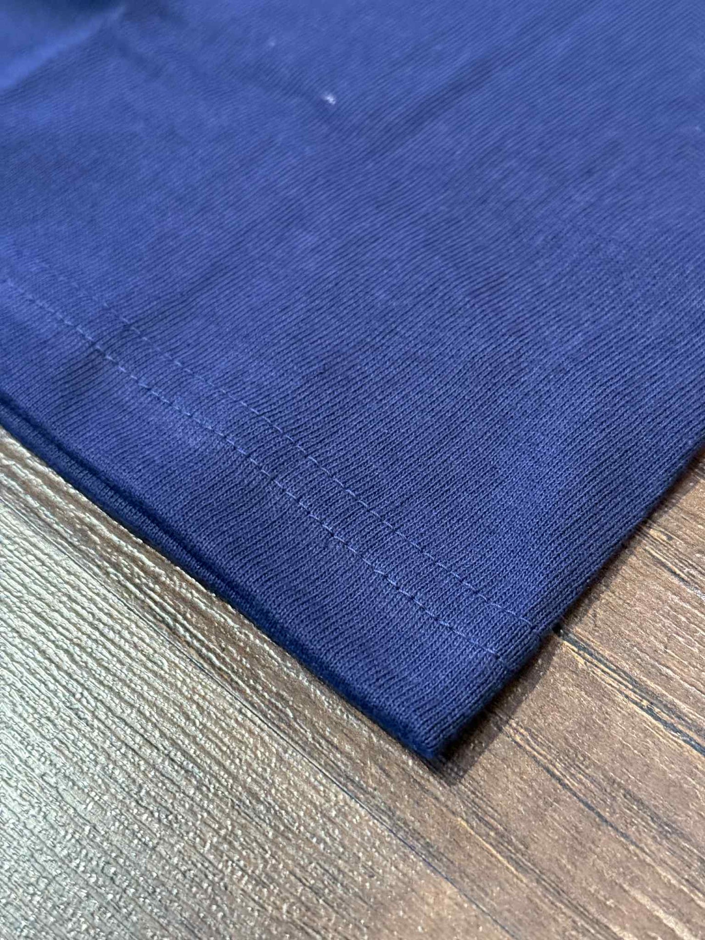 Denime Classic V-Gusset Crew Neck Tee - Navy