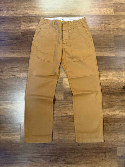 Pure Blue Japan Sulfur Dyed Herringbone Work Pants - Camel