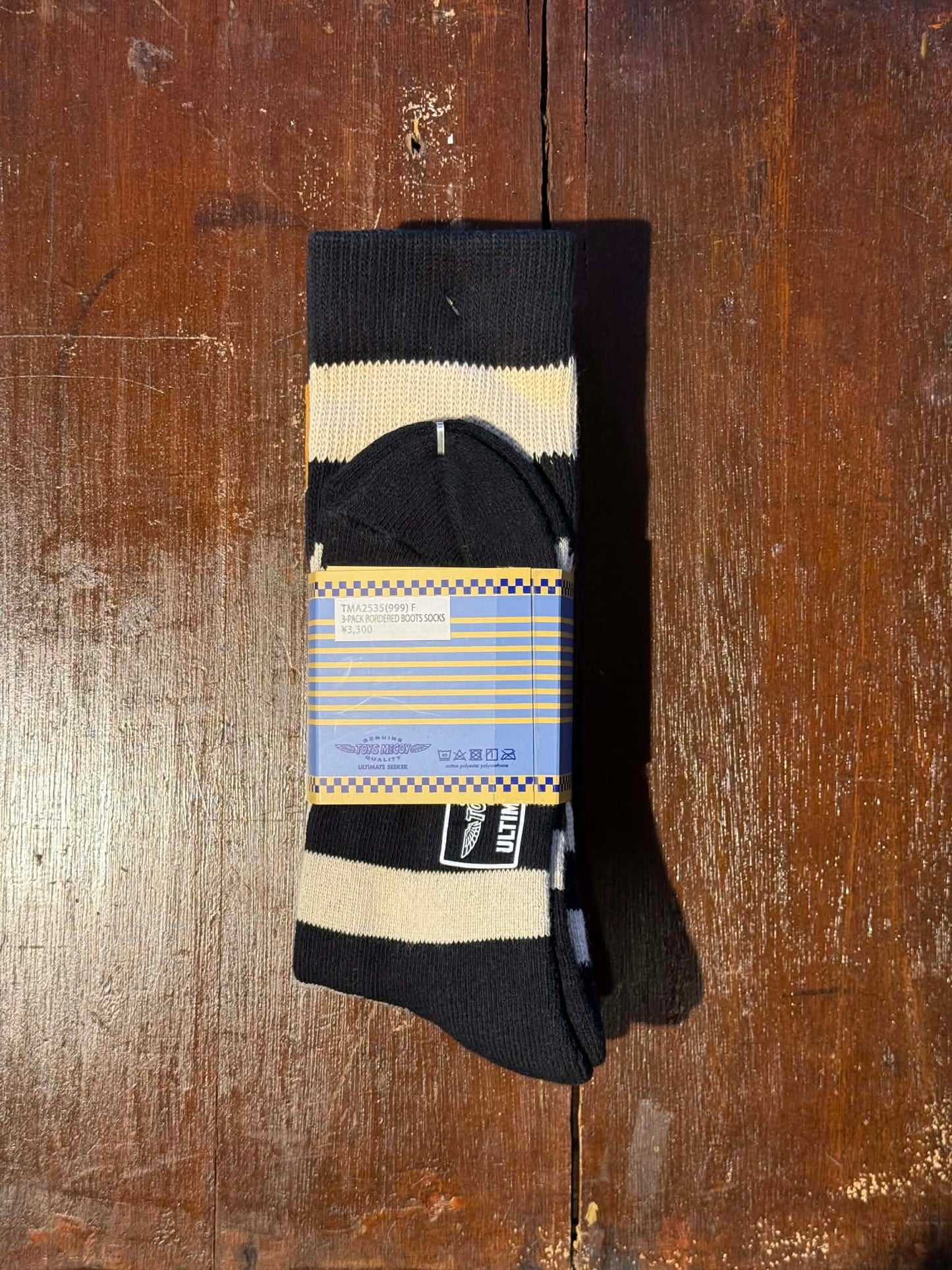 Toys McCoy 3 Pack Bordered Boots Socks