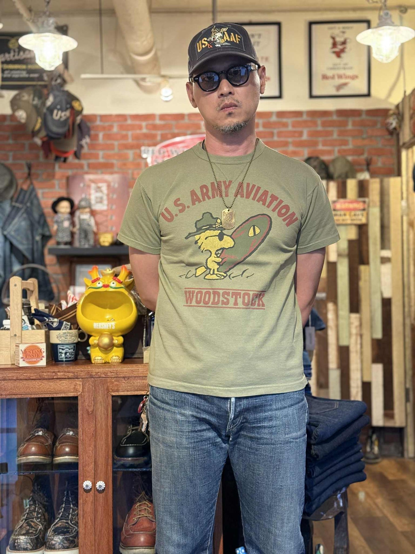 Toys McCoy Snoopy "Woodstock - US Army Aviation" Military Tee