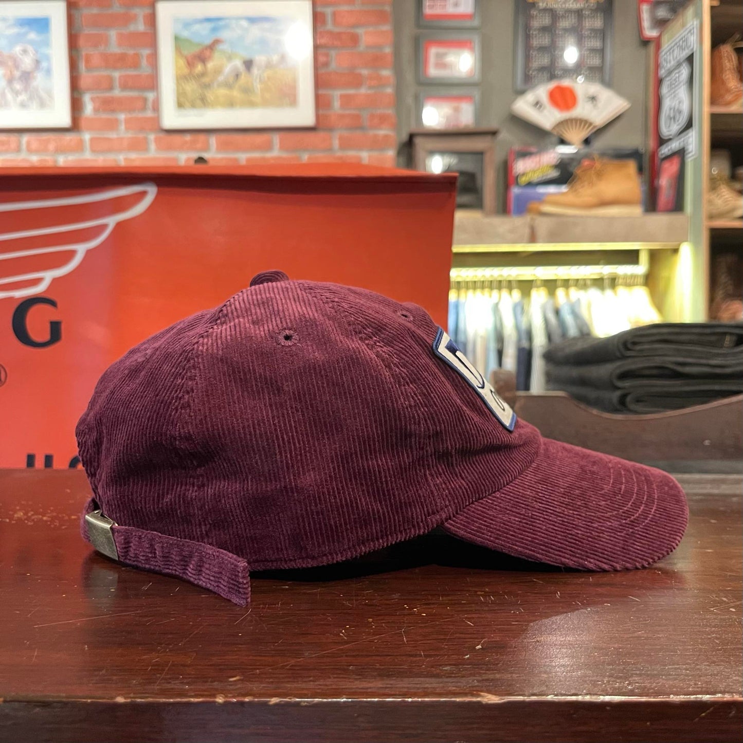 Studio D'Artisan Corduroy Cap - Burgundy