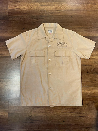Pherrow's "Hello Motor" Short Sleeve Garage Work Shirt