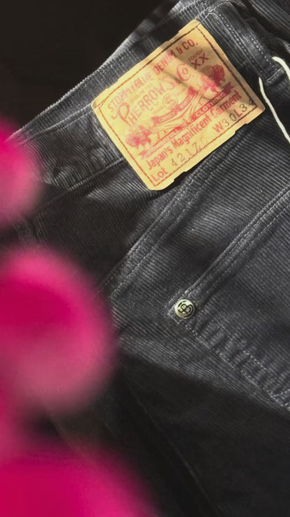 Pherrow's 5 Pockets Corduroy Pants -  Charcoal